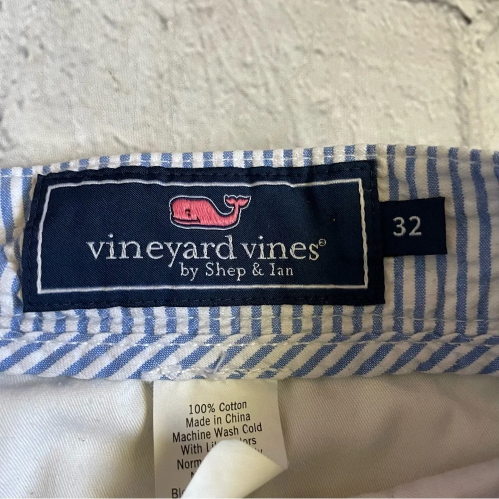 Mens Vineyard Vines Pierced Seersucker Club Shorts - Picture 6 of 6
